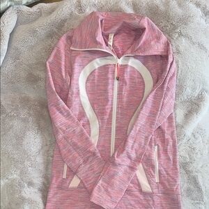 lululemon athletica Pink and White Hoodie